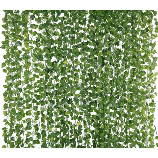 Yatim 78-Ft 12 Pack Silk Artificial Ivy Vines Leaf Garland Plants Hanging Wedding Garland Fake Foliage Flowers Home Kitchen Garden Office Wedding Wall Decor Yatim 78-Ft 12 Pack Silk Artificial Ivy Vines Leaf Garland Plants Hanging Wedding Garland Fake Foliage Flowers Home Kitchen Garden Office Wedding Wall Decor