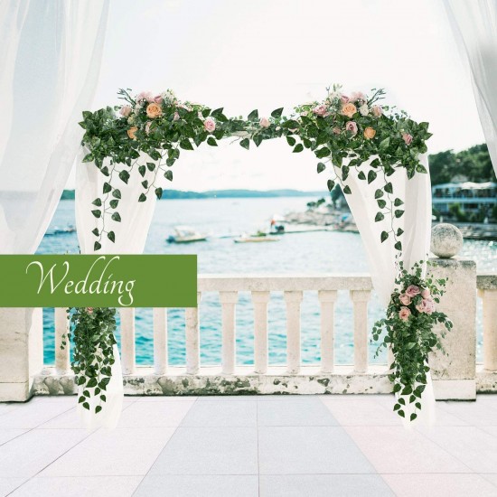 Yatim 78-Ft 12 Pack Silk Artificial Ivy Vines Leaf Garland Plants Hanging Wedding Garland Fake Foliage Flowers Home Kitchen Garden Office Wedding Wall Decor Yatim 78-Ft 12 Pack Silk Artificial Ivy Vines Leaf Garland Plants Hanging Wedding Garland Fake Foliage Flowers Home Kitchen Garden Office Wedding Wall Decor