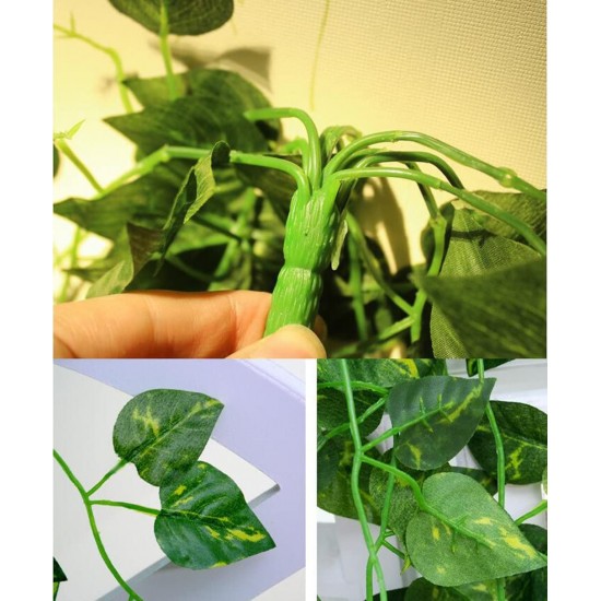 Yatim 90 cm Money Ivy Vine Artificial Plants Greeny Chain Wall Hanging Leaves for Home Room Garden Wedding Garland Outside Decoration Pack of 2