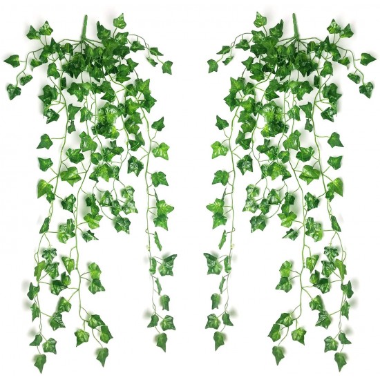 Yatim 90 cm Sweetpotato Ivy Vine Artificial Plants Greeny Chain Wall Hanging Leaves for Home Room Garden Wedding Garland Outside Decoration Pack of 2 Yatim 90 cm Sweetpotato Ivy Vine Artificial Plants Greeny Chain Wall Hanging Leaves for Home Room Garden Wedding Garland Outside Decoration Pack of 2