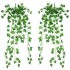 Yatim 90 cm Sweetpotato Ivy Vine Artificial Plants Greeny Chain Wall Hanging Leaves for Home Room Garden Wedding Garland Outside Decoration Pack of 2