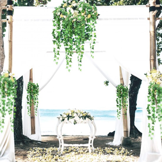Yatim 90 cm Sweetpotato Ivy Vine Artificial Plants Greeny Chain Wall Hanging Leaves for Home Room Garden Wedding Garland Outside Decoration Pack of 2 Yatim 90 cm Sweetpotato Ivy Vine Artificial Plants Greeny Chain Wall Hanging Leaves for Home Room Garden Wedding Garland Outside Decoration Pack of 2